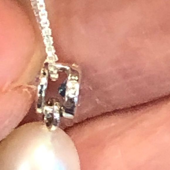 NWT 926 Floating charm pearl with blue stone - Picture 6 of 14